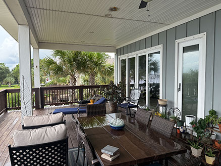 Deck-Cleaning-Waterfront covered porch and deck